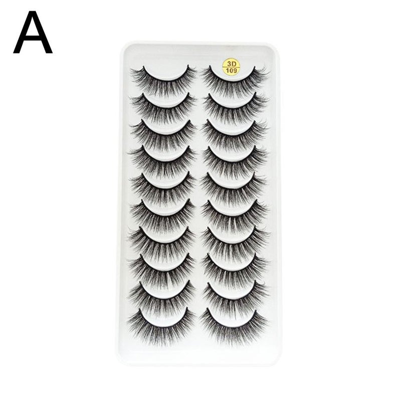 3D109 111 114 124 125 128 132 133 135 Ten-pair false eyelashes, thick and voluminous eyelashes, cross-border European and American style 3D multi-layer eyelashes